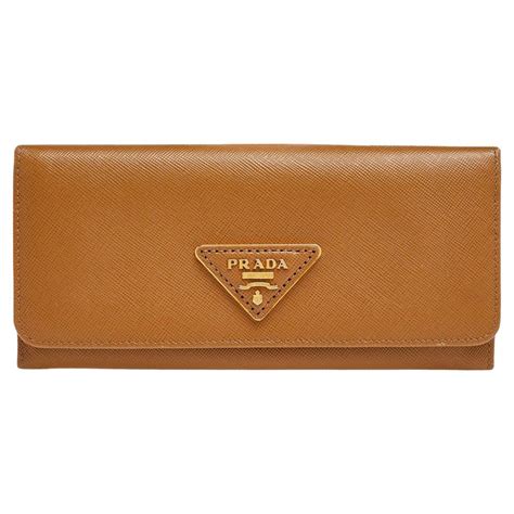 prada brown leather wallet